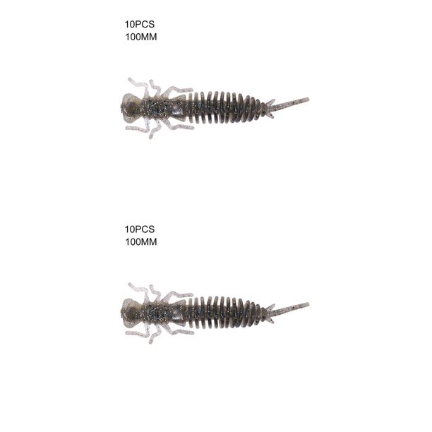 Eigraketly 10 Uds. De cebos de insectos de simulación, señuelos de pesca portátiles, cebos de pesca suaves reutilizables, cebos de plástico para Jigging Type37 NO37 Eigraketly CBP149571