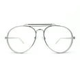thumbnail image 4 of Iconic Tear Drop Thick Dimensional Metal Rim Racer Fashion Eyeglasses Silver, 4 of 7