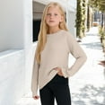 thumbnail image 5 of EnJoCho Children’s Round Neck Sweater with Pockets, Loose Fashionable Comfortable Casual Knit Top for Kids 3-14 Years Fall Outfits, 5 of 7