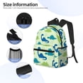 thumbnail image 3 of Disketp Cute Dinosaur Blue Green Mochila Ligera Clásica con Múltiples Bolsillos, Mochila Casual para Hombre y Mujer, Ideal para Escuela, Trabajo y Viajes, 3 of 6
