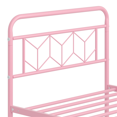 thumbnail image 4 of Yaheetech Vintage Twin Size Metal Bed Frame with Diamond Pattern,Pink, 4 of 9