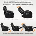 thumbnail image 2 of Dual Motor Power Swivel Rocker Recliner Chair for Adults with Heat and Massage, Electric Wall Hugger Rocking Recliner for Nursery Living Room with LED Lights, USB A&C Ports, 2 of 9