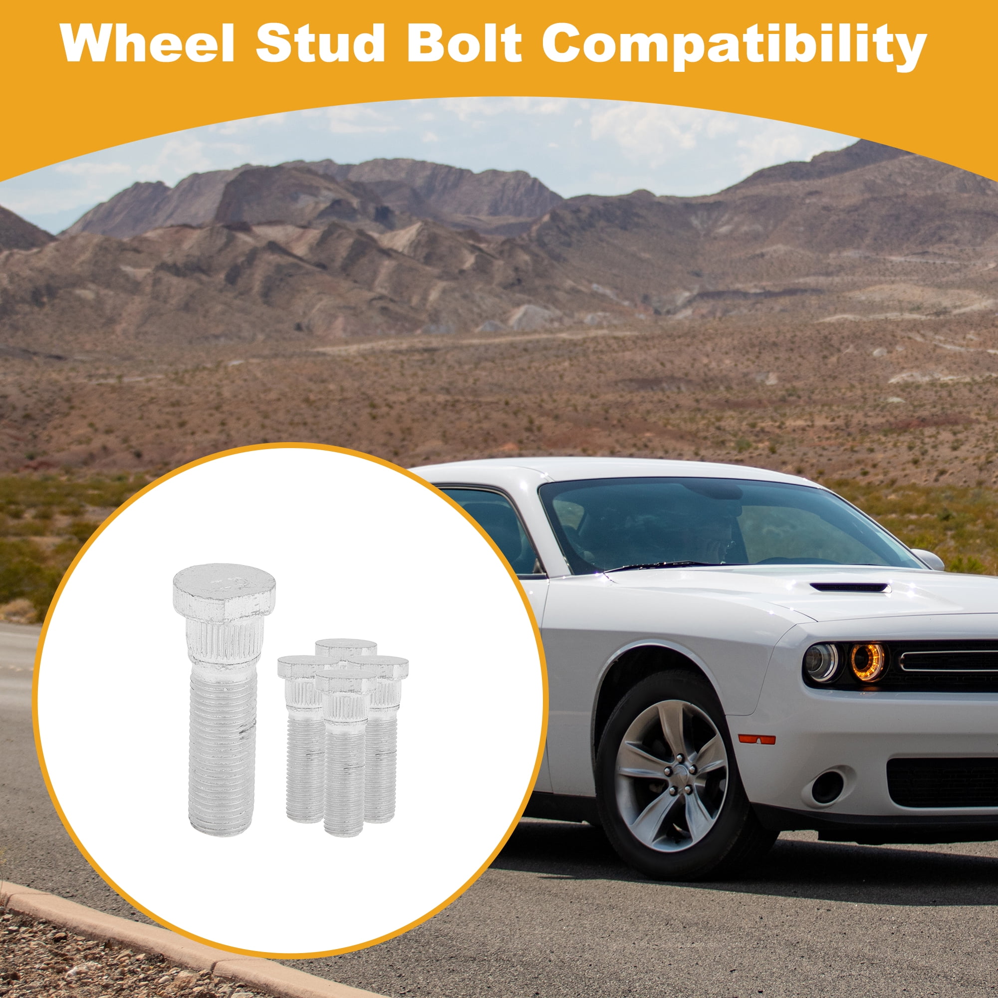 Unique Bargains M14x1.5 Wheel Lug Stud Set for Chrysler 300 2005-2021 Alloy Steel