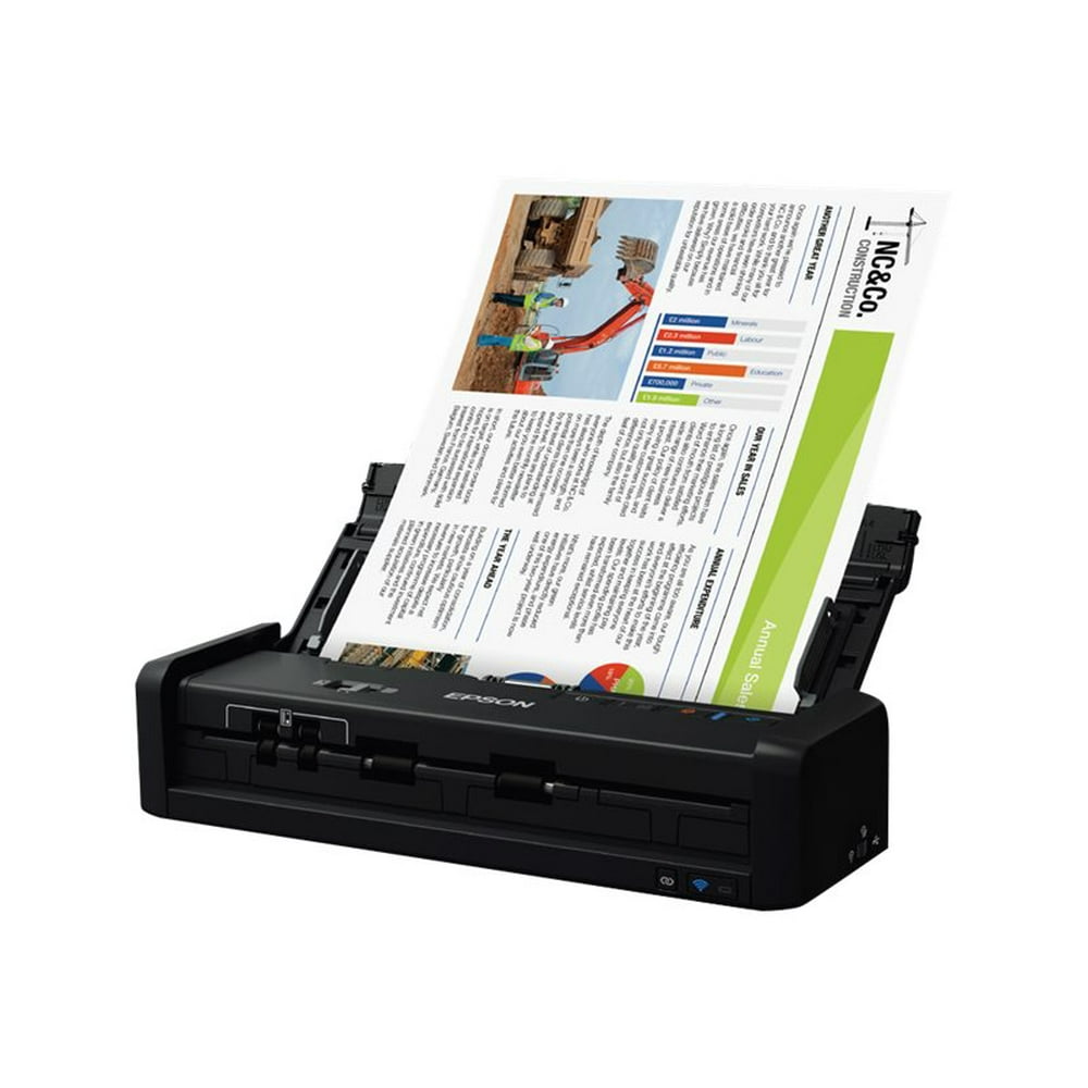 Epson WorkForce ES-300W Wireless Color Portable Document Scanner with ...