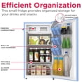 thumbnail image 4 of Frigidaire 3.2 Cu ft Retro Mini Refrigerator with Side Bottle Opener EFR376, Blue, 4 of 14