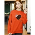 thumbnail image 2 of Abstract Heart W Paint Sweatshirt Women -Image by Shutterstock, Female XX-Large, 2 of 4