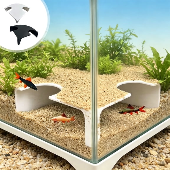 Aquarium Cave Tunnel Fish Hiding Decor, Two Hole Viewing Cave Shrimp Hideout Aquascaping Ornament, Topliu