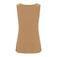 thumbnail image 7 of XUNKUSGA Plus Size Tank Tops Loose Fit Summer Sleeveless T Shirts for Women Casual Soild Color Trendy Scoop Neck Tunic Tees for Beach L-5XL,Brown, 7 of 7
