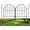 Black, variant on Garden Fence, 22 in(H) x 10.83 ft(L) Arched Rustproof Metal No Dig Fence Garden Fence Border, Ground Stake Animal Barrier Fence for Rabbit Dog, Outdoor Decor for Yard & Patio