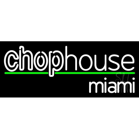 Chophouse Double Stroke LED Neon Sign 10 x 24 - inches, Clear Edge Cut Acrylic Backing, with Dimmer - Bright and Premium built indoor LED Neon Sign for restaurant window and interior decor.