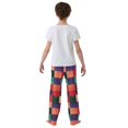 thumbnail image 4 of FORMRS Boys Pajama Pants with Pockets Size 13-14Y Kids Lounge Sleep Bottoms, Red and Purple Plaid Pattern, 4 of 8