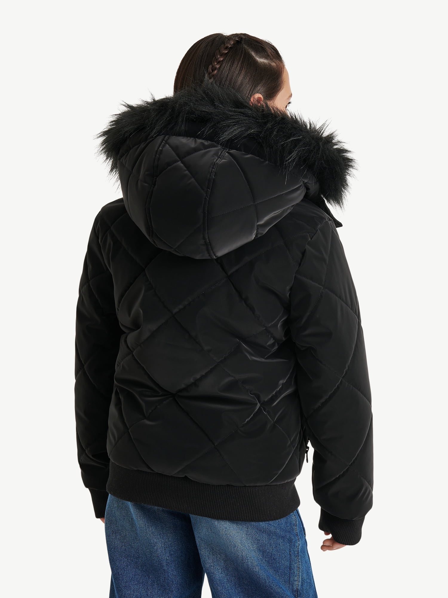 Justice Girl's Velvet Puffer Bomber, Sizes XS - XL
