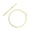 thumbnail image 2 of JewelStop 14k Textured Yellow Gold Hoop Earrings - 2 X 45mm, (3/32" x 1 3/4"), 2.7gr., 2 of 5
