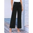 thumbnail image 4 of Women'S Cargo Business Work Casual Trousers with Pockets Black XXL, 4 of 9