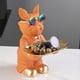 thumbnail image 5 of Escultura de perro, estatua de perro, bandeja de almacenamiento , figurita, organizador de escritorio artesanal, soporte para lves para el , Naranja B-naranja perfecl llavero de estatua de resina, 5 of 7