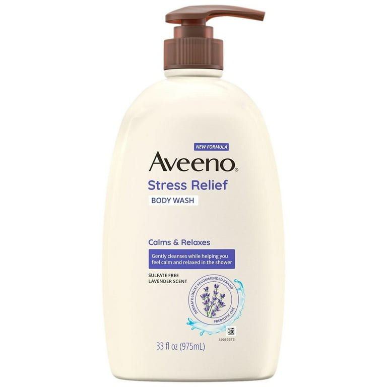 Aveeno Stress Relief Body Wash w/ Lavender Chamomile, 33 Fluid Ounce (2  Pack)