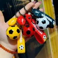 thumbnail image 4 of Llavero de fútbol para fanáticos, colgante de fútbol de PVC con pegamento suave, accesorio para llavero, decoración para bolsos, recuerdos de la Copa de Qatar, llavero, regalos, 4 of 5