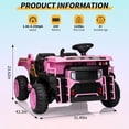 thumbnail image 2 of Garvee 24V Ride on Dump Truck for Kids 2 Seater Electric Cars with Remote Control, Dump Bed, Shovel, Music, LED, Wheel Shock Absorption, Ride On Construction Vehicle,Pink, 2 of 6