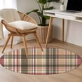 thumbnail image 4 of Round Rugs 3Ft, Buffalo Plaid Round Area Rug Washable Indoor Throw Carpet, Modern Farmhouse Colorful Checkered Small Non Slip Circle Rug for Bedroom Living Room Home Decor Aesthetic, 4 of 8