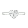 thumbnail image 5 of Unique Moments 1/3 Ct Round Cut Lab Grown Diamond Love Heart Ring in Sterling Silver (H-I, SI-I1), 5 of 12