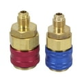 thumbnail image 2 of 2Pcs Car Air Quick Coupler Connector R134A High Low Side Red Blue Conversion Adapters Couplers with Colored Knobs for Auto AC Diagnosis Charging Evacuation, 2 of 7