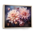 thumbnail image 2 of Designart "Pink Dahlia love expression IV" Floral Floater Framed Canvas Art Print, 2 of 7