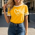 thumbnail image 4 of Neewe Blouse for Women Dressy Casual Short Sleeve Color Block Tops Fashion Peint Crew Neck Tunic Shirts Summer Clothes, 4 of 8