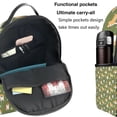 thumbnail image 5 of Lsque Shiba Inu Dog And Flower Pattern Backpack – School Travel Canvas Daypack with Ergonomic Padded Straps, Multiple Compartments & Leather Handle, 5 of 5