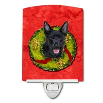 Australian Kelpie Cristmas Wreath Ceramic Night Light
