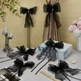 thumbnail image 4 of Lace Curtain Tiebacks with PVC Imitation Pearl Bowknot Black 445~460mm, 4 of 5