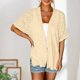 thumbnail image 3 of Top de ganchillo básico para mujer, cárdigan informal de ajuste holgado, traje de vacaciones de algodón informal FLhrweasw Para estrenar, 3 of 7