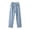 Light Blue02, variant on Costeam Womens Solid Color Linen Blend Elastic Waist Long Pants with Side Pockets Relaxed Fit Casual Everyday Full Length Trousers
