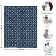 thumbnail image 4 of Navy Blue and White Geometric Pattern Blanket,Comfortable Soft Flannel Throw Blanket,All Season,Warm Lightweight Blankets for Sofa Bed Couch Living Room Chair,30"x40", 4 of 4