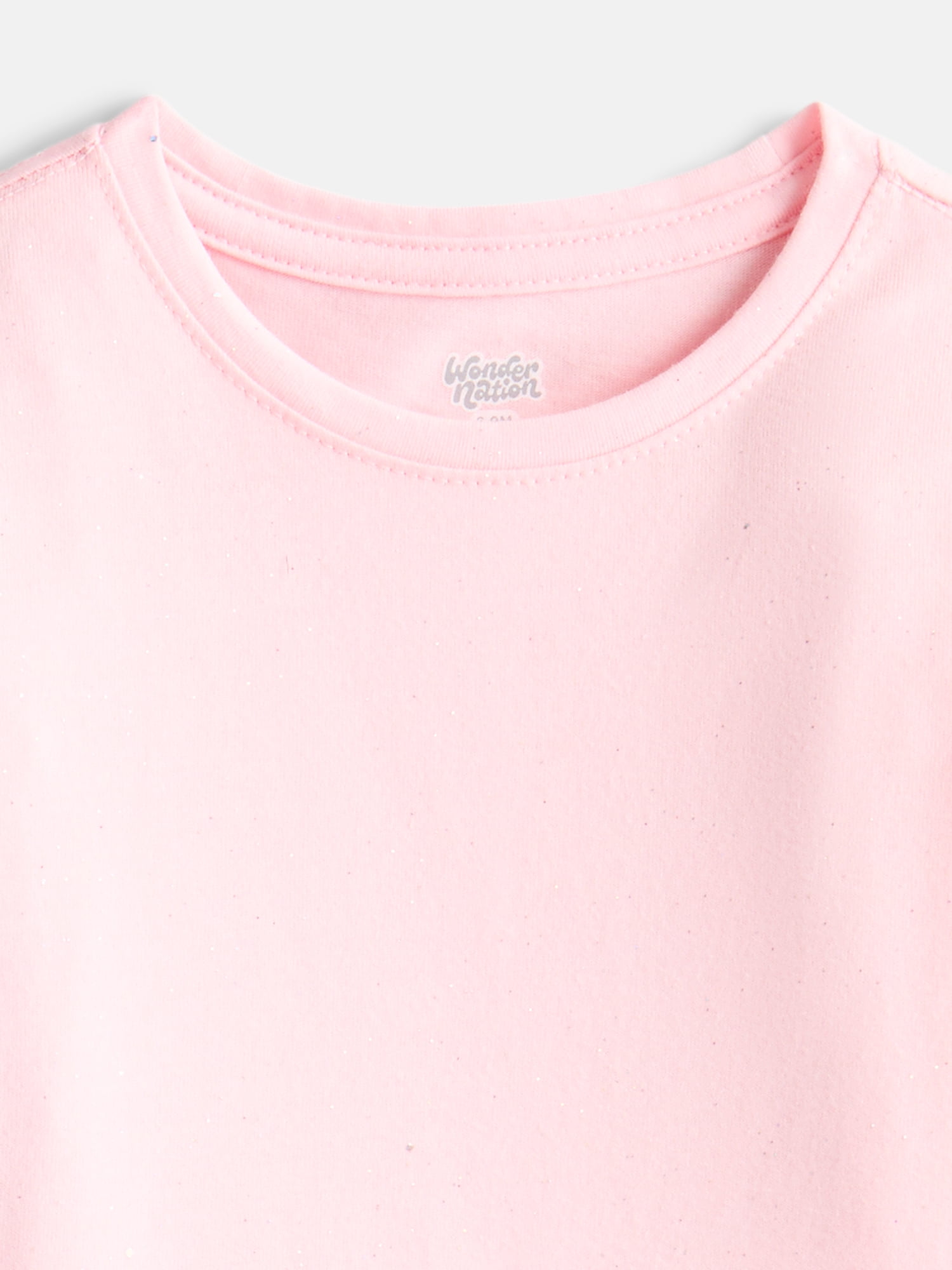 Wonder Nation Baby & Toddler Girls Tee with Long Sleeves, Sizes 0M-5T