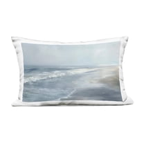 Stupell Industries Foggy Faded Coastline Outdoor Printed Pillow design by LSR Design Studio, 14 x 7 x 20