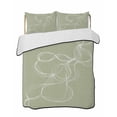 thumbnail image 2 of Sage Green Twin Size Down Alternative Comforter, Lightweight Comforter Quilt Bedding Set with Pillow Shams Minimalist Abstract Modern White Art All Seasons Bed Comforter Duvet Insert 68"x86", 2 of 7