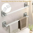 thumbnail image 3 of Earthtec 2Pcs 24 Inch Clear Replacement Bathroom Towel Bar Rod Spring Loaded End Sturdy Plastic Adjustable Wall Mount and for Kitchen Towel Storage Replacement Towel Bar for Ceramic Holder, 3 of 7