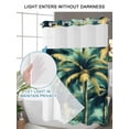 thumbnail image 4 of No Hook Cloth Fabric Shower Curtain with Snap in Liner, Summer Trees Waterproof Shower Curtains Set with See Through Top Window, Farmhouse Botanical Palm Forest Plants Bath Curtains Shower 54"x78", 4 of 6