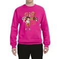 thumbnail image 2 of Wild Bobby, Betty Boop Winking Girl Power Femenist Betty Boop Unisex Crewneck Sweatshirt, Fuschia, X-Large, 2 of 5