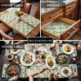 thumbnail image 2 of Spring Summer Lemon Flower Daisy Placemats Set of 6,Wipeable Washable Table Mats for Dining Tables, Retro Botantical Place Mats for Kitchen Event Party Tabletop Decor, 2 of 9
