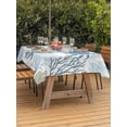 thumbnail image 3 of Outdoor Tablecloth with Umbrella Hole for Patio/Picnic/Party/Camping, Coastal Crab Waterproof Table Cloth Rectangle Table Cover Washable, Nautical Beach Marine Life Coral Conch (60"x 120"), 3 of 9