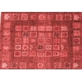 thumbnail image 1 of Ahgly Company Machine Washable Indoor Rectangle Abstract Red Modern Area Rugs, 2' x 5', 1 of 4