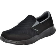 Skechers Men's Equalizer Persistent Slip-On Sneaker, Black/Charcoal, 10.5 W US