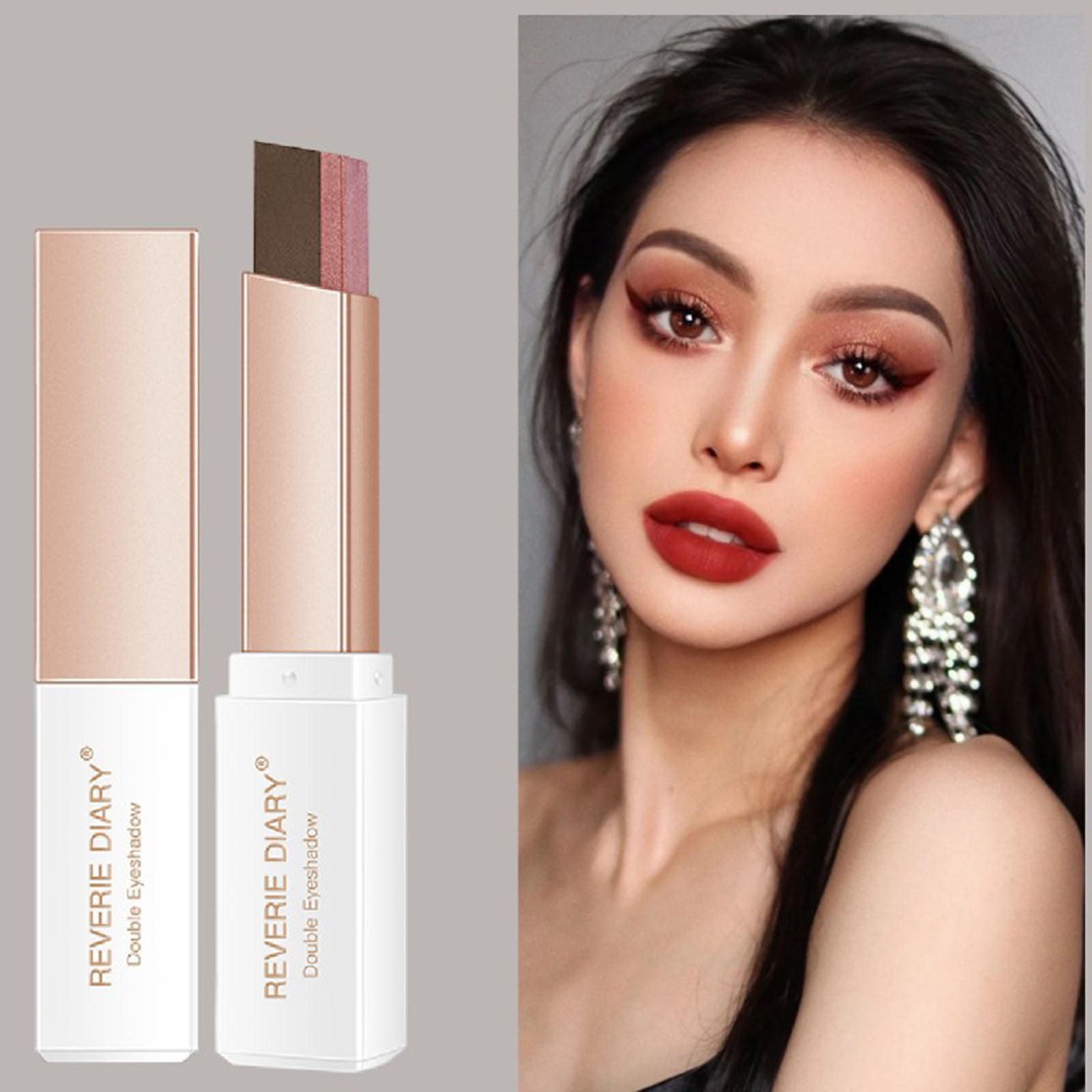 NGTEVOOS Clearance Twocolor Eyeshadow Stick Is Waterproof and Not Easy