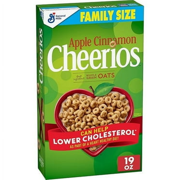 Apple Cinnamon Cheerios, Heart Healthy Gluten Free Breakfast Cereal, Made with Whole Grain Oats, Family Size, 19 oz