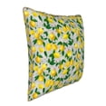 thumbnail image 2 of Fotbe Lemon1 Pattern Velvet Decorative Throw Pillow Covers with Elegant Piping, Soft Plush Cushion Cover for Sofa, Bed, Car, Office-20"x20", 2 of 8