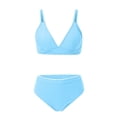 thumbnail image 4 of XIYON Bikini Sets For Women V Neck High Waisted Swimsuits Two Piece Bathing Suit Vacation Outfits Swimwear 2026, 4 of 5
