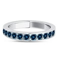 thumbnail image 2 of Aonejewelry 1 Carat Ctw Engagement Blue Diamond Wedding Band In 14K Solid White Gold, 2 of 3