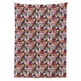 thumbnail image 2 of Colorful Tablecloth, Cartoon Style Nature Depiction with Abstract Flowers and Leaves Drawing, Rectangle Satin Table Cover Accent for Dining Room and Kitchen, 60" X 84", Multicolor, by Ambesonne, 2 of 2