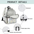 thumbnail image 4 of Football and Rugby White Pattern Cute School Backpack Bag for School with Padded Back and Adjustable Shoulder Straps 15.25"x11.5"x5.25", 4 of 5